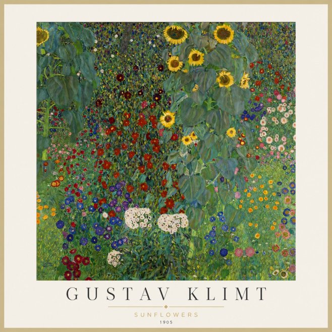 Klimt Sunflowers No1 - Affiche