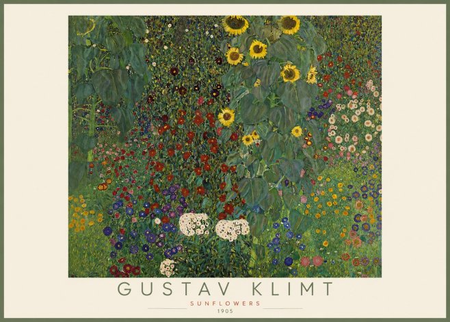 Klimt Sunflowers No2 - Affiche