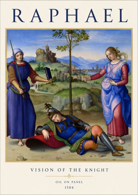 Raphael Vision of the Knight No1 - Affiche