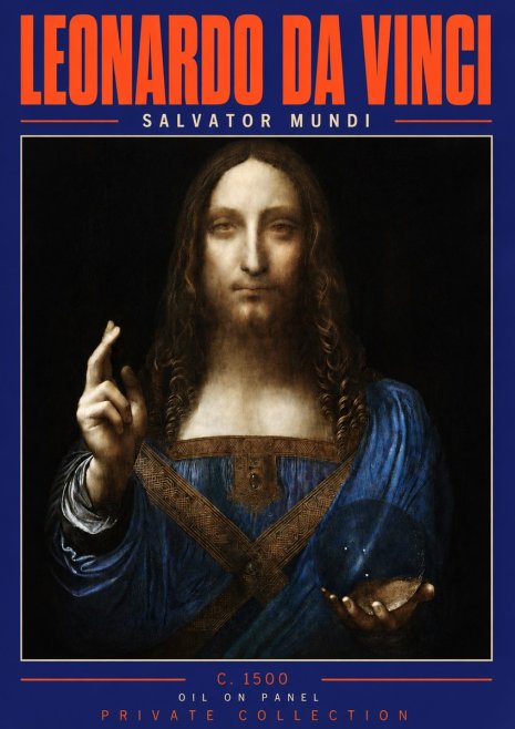 Leonardo da Vinci Salvator Mundi No4 - Affiche
