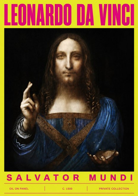 Leonardo da Vinci Salvator Mundi No5 - Affiche