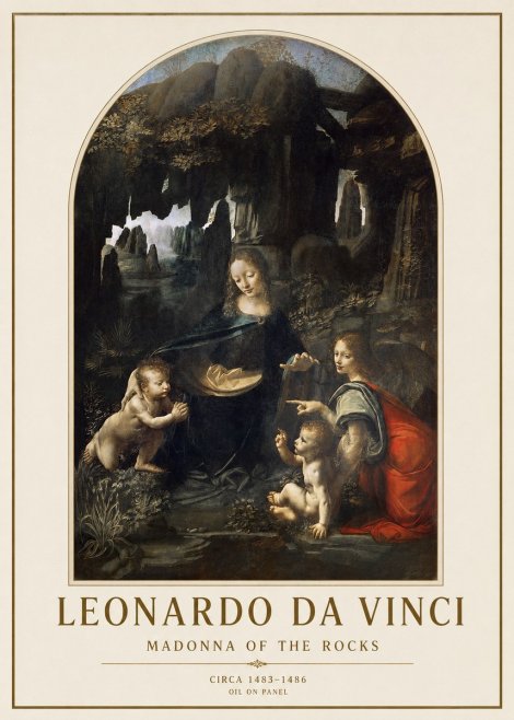 Leonardo da Vinci Madonna of the Rocks No1 - Affiche