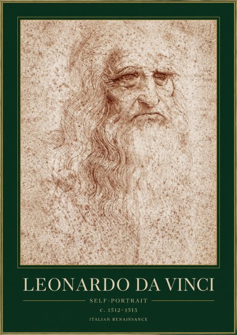 Leonardo da Vinci Self-portrait I No3 - Affiche
