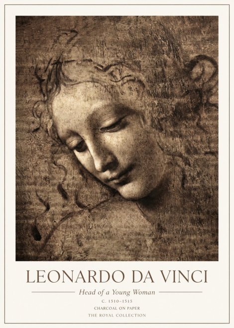 Leonardo da Vinci Head of a Young Woman II No1 - Affiche