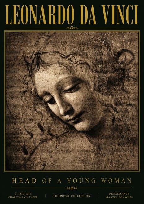 Leonardo da Vinci Head of a Young Woman II No6 - Affiche