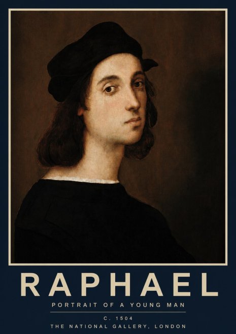 Raphael Portrait of a Young Man No2 - Affiche