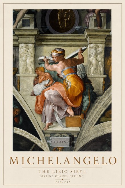 Michelangelo The Libic Sibyl No2 - Affiche
