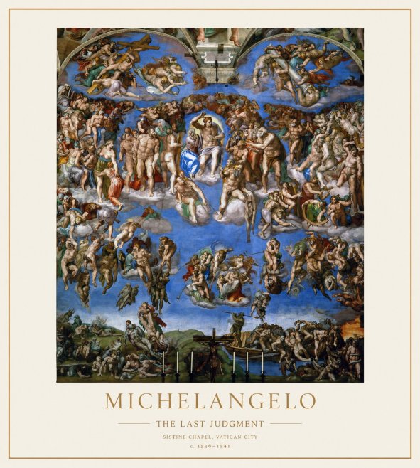 Michelangelo The Last Judgment No1 - Affiche