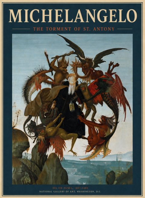 Michelangelo The Torment of St. Antony No6 - Affiche