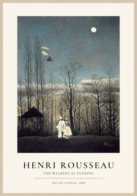 Rousseau The Walkers at Evening No1 - Affiche