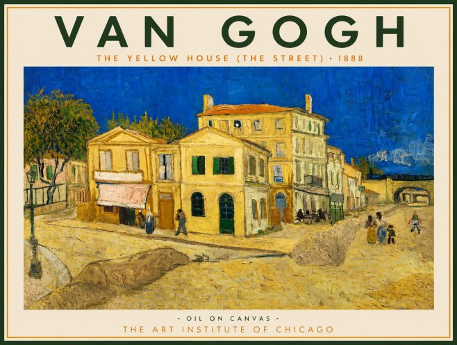 Van Gogh The Yellow House (the Street) No4 - Affiche