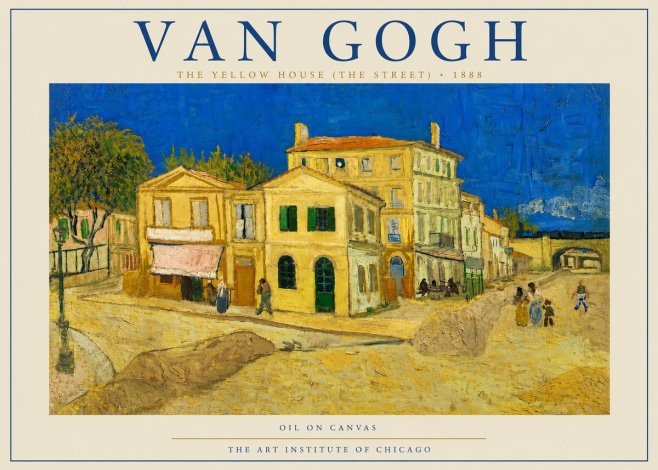 Van Gogh The Yellow House (the Street) No5 - Affiche