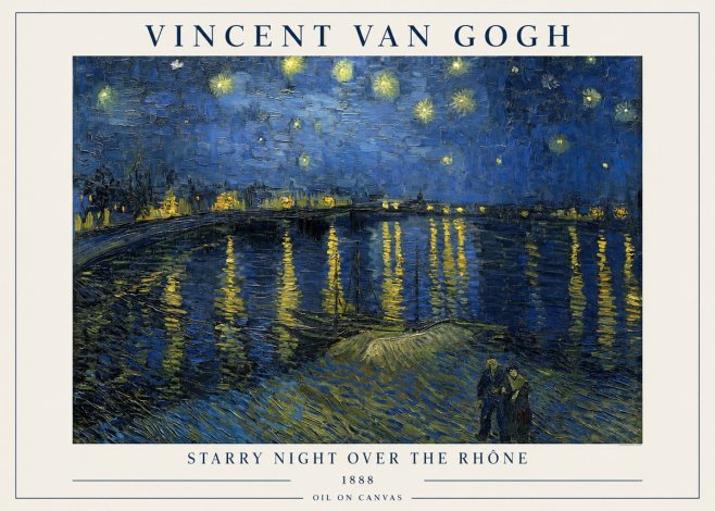 Van Gogh Starry Night over the Rhône No1 - Affiche