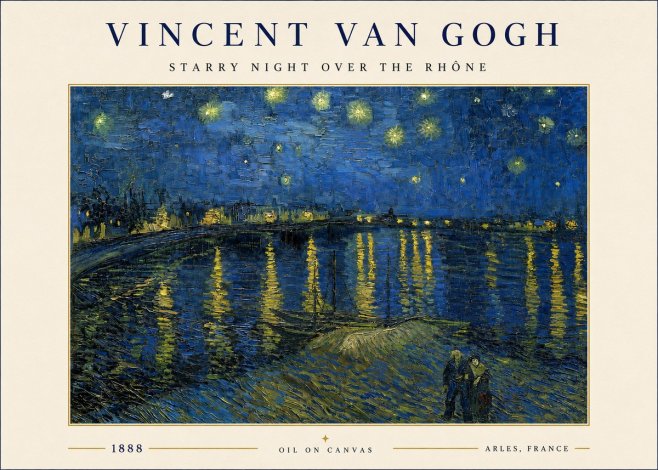 Van Gogh Starry Night over the Rhône No3 - Affiche