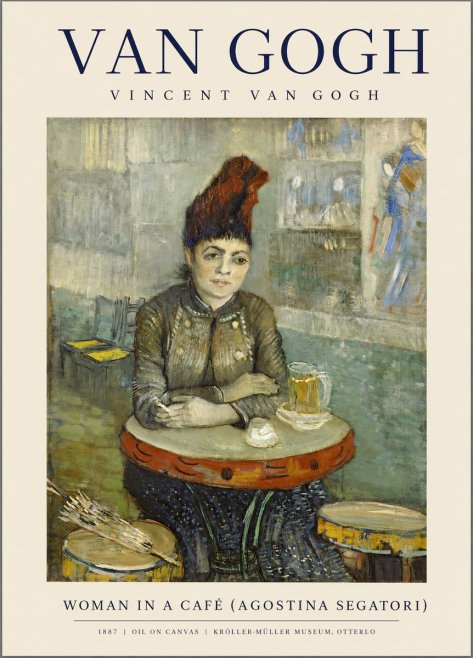 Van Gogh Woman in a Café (Agostina Segatori) No1 - Affiche