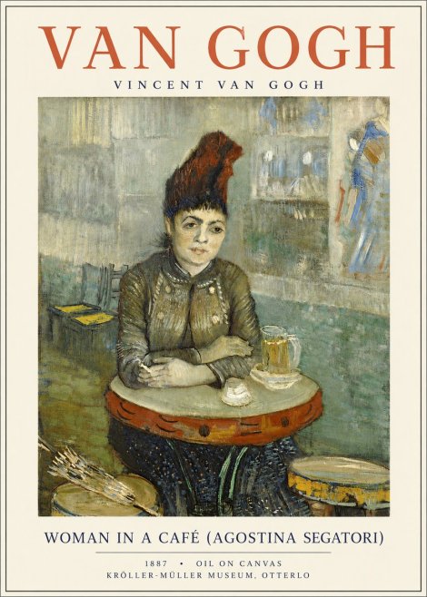 Van Gogh Woman in a Café (Agostina Segatori) No3 - Affiche