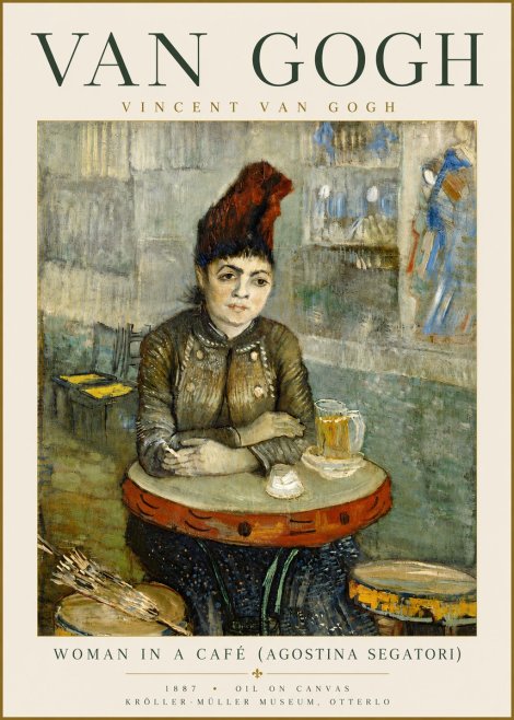 Van Gogh Woman in a Café (Agostina Segatori) No5 - Affiche