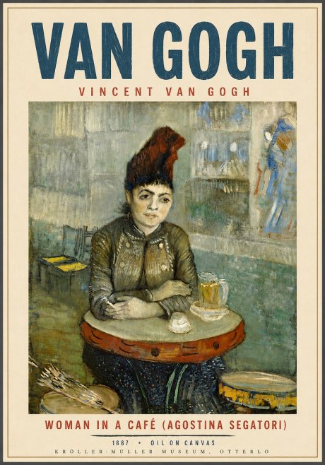 Van Gogh Woman in a Café (Agostina Segatori) No6 - Affiche