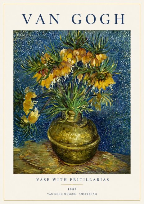Van Gogh Vase with Fritillarias No1 - Affiche