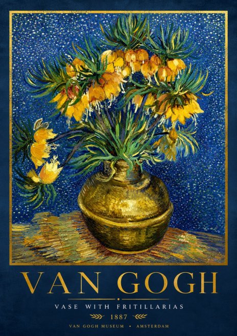 Van Gogh Vase with Fritillarias No2 - Affiche