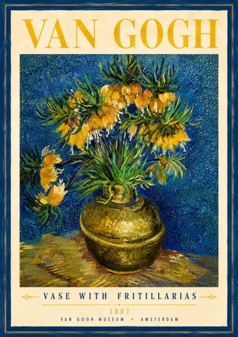 Van Gogh Vase with Fritillarias No3 - Affiche