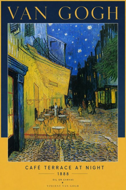 Van Gogh Café Terrace at Night No2 - Affiche