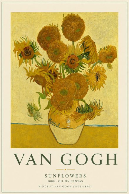 Van Gogh Sunflowers II No2 - Affiche
