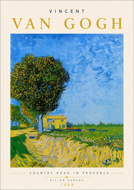 Van Gogh Country Road in Provence II No5 - Affiche