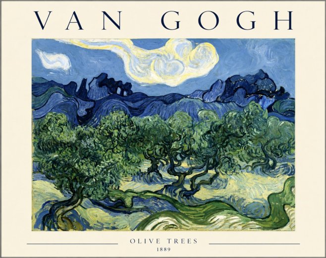Van Gogh Olive Trees No1 - Affiche