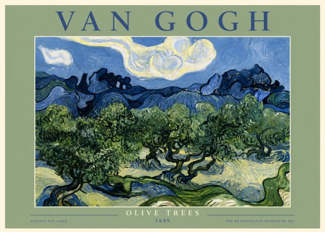 Van Gogh Olive Trees No5 - Affiche
