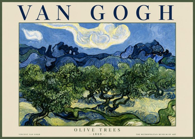 Van Gogh Olive Trees No6 - Affiche
