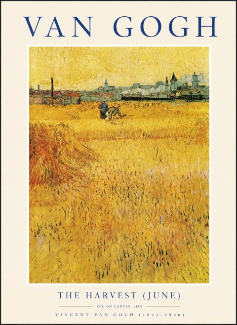 Van Gogh The Harvest (June) No1 - Affiche