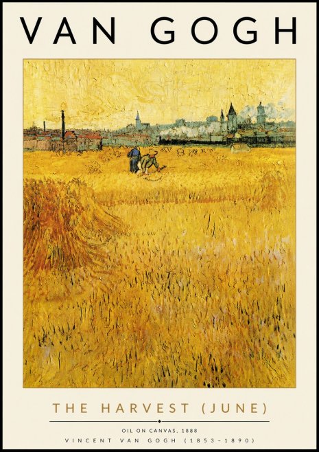 Van Gogh The Harvest (June) No4 - Affiche