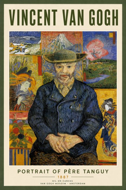 Van Gogh Portrait of Père Tanguy I No4 - Affiche