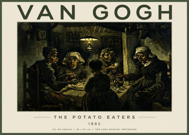 Van Gogh The Potato Eaters II No3 - Affiche