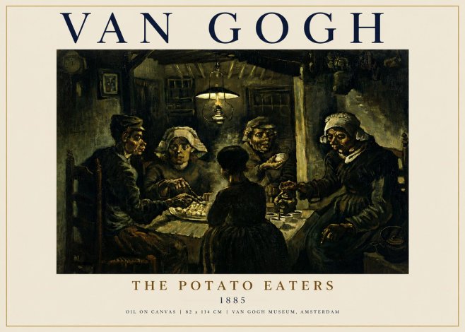 Van Gogh The Potato Eaters II No5 - Affiche