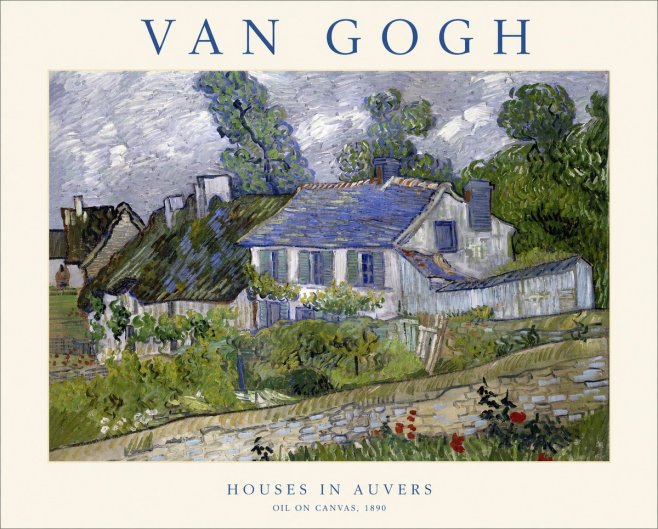 Van Gogh Houses in Auvers No1 - Affiche