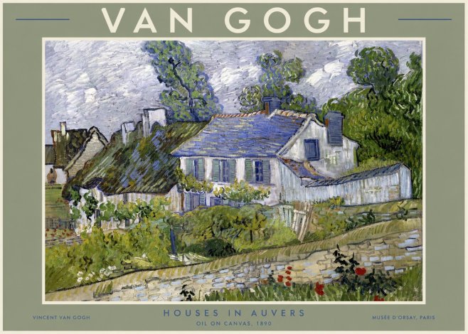 Van Gogh Houses in Auvers No2 - Affiche