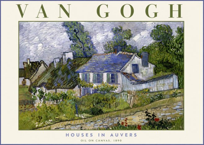 Van Gogh Houses in Auvers No5 - Affiche