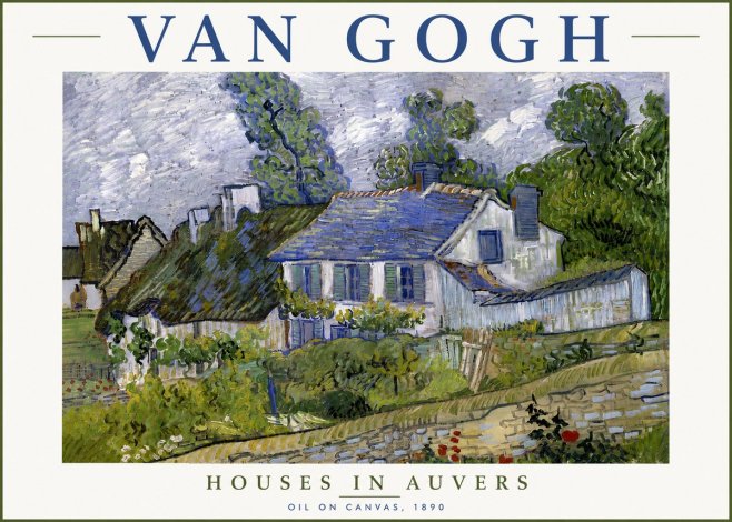 Van Gogh Houses in Auvers No6 - Affiche
