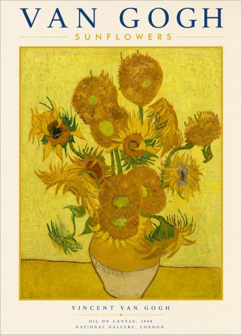 Van Gogh Sunflowers III No3 - Affiche