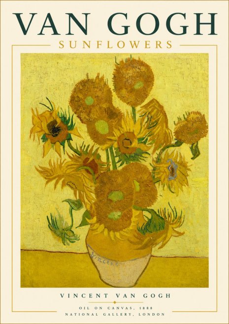 Van Gogh Sunflowers III No5 - Affiche