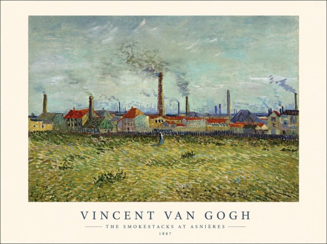Van Gogh The Smokestacks at Asnières No1 - Affiche