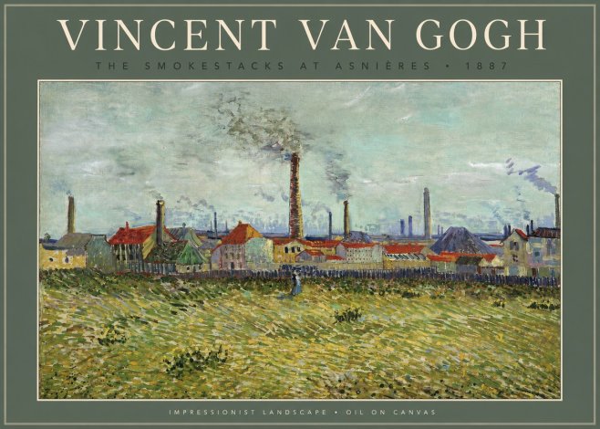 Van Gogh The Smokestacks at Asnières No2 - Affiche
