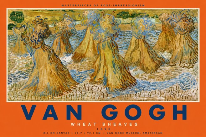 Van Gogh Wheat Sheaves No5 - Affiche