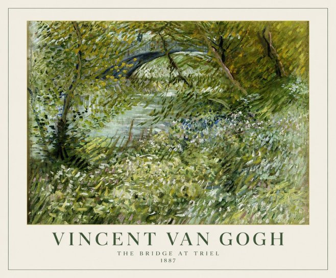 Van Gogh The Bridge at Triel No1 - Affiche