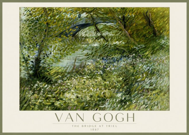 Van Gogh The Bridge at Triel No2 - Affiche