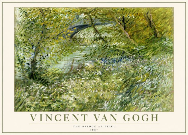 Van Gogh The Bridge at Triel No5 - Affiche