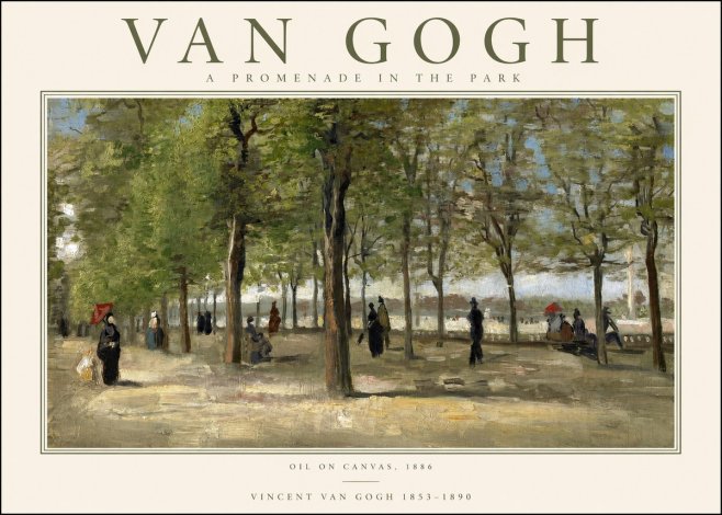 Van Gogh A Promenade in the Park No1 - Affiche