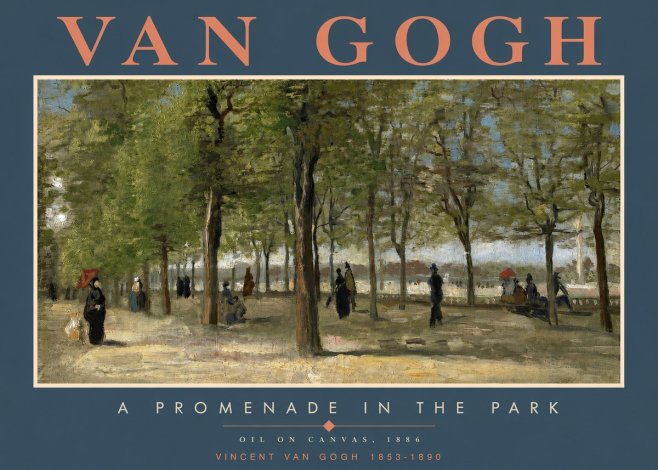 Van Gogh A Promenade in the Park No2 - Affiche